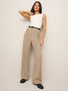 Reformation Mason Pant in Khaki Size 6 NEW NWT